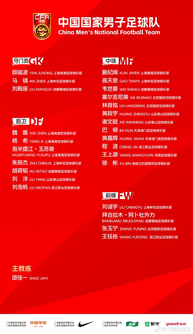 国足集训名单仅杨希新面孔 邵佳一稳中求进兼顾