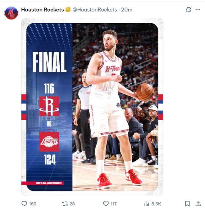 申京复出助火箭逆转湖人 末节失误成败关键