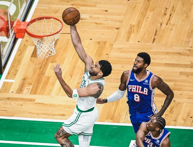 凯尔特人首战大胜76人，分差创队史季后赛纪录